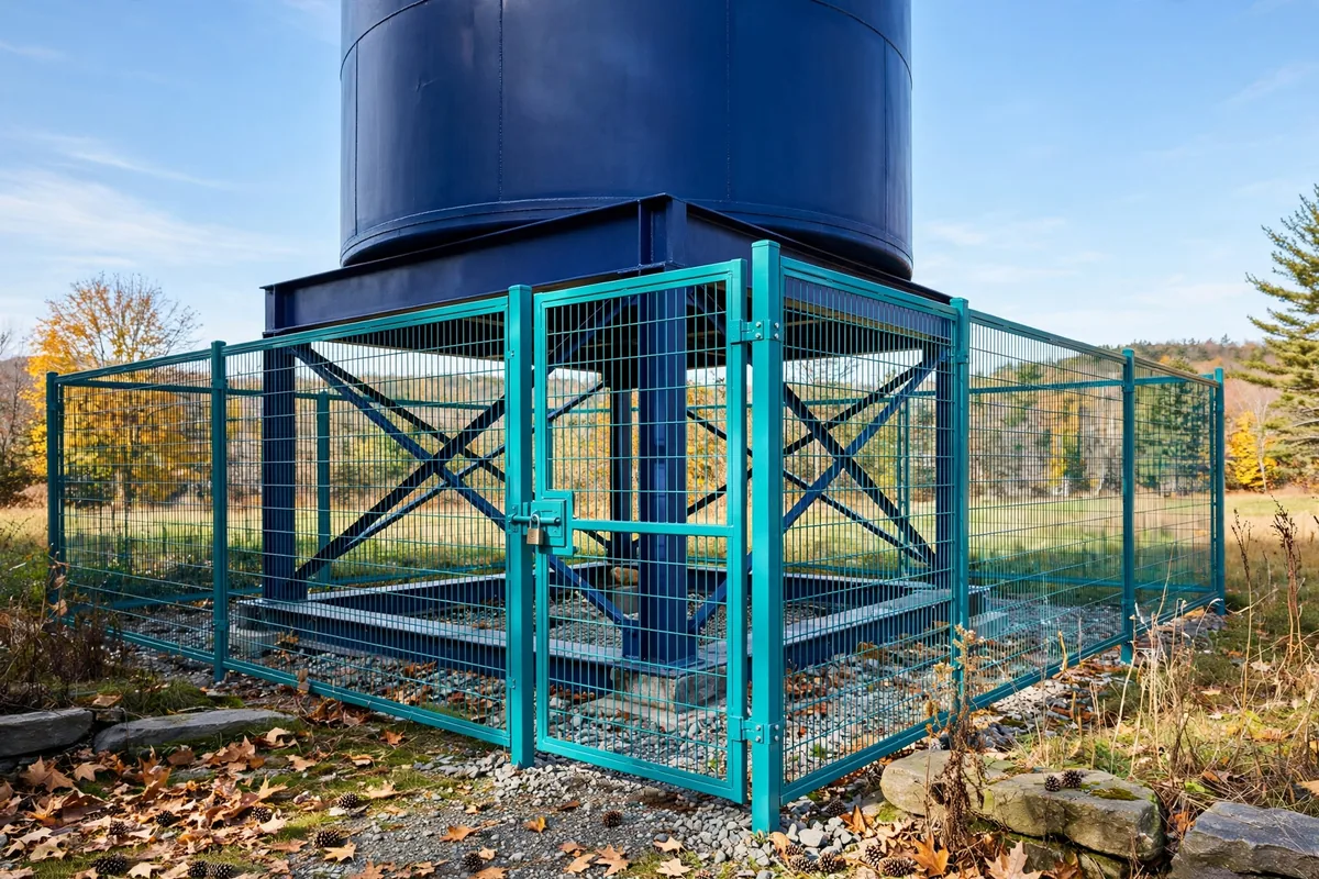 A locked tank gate