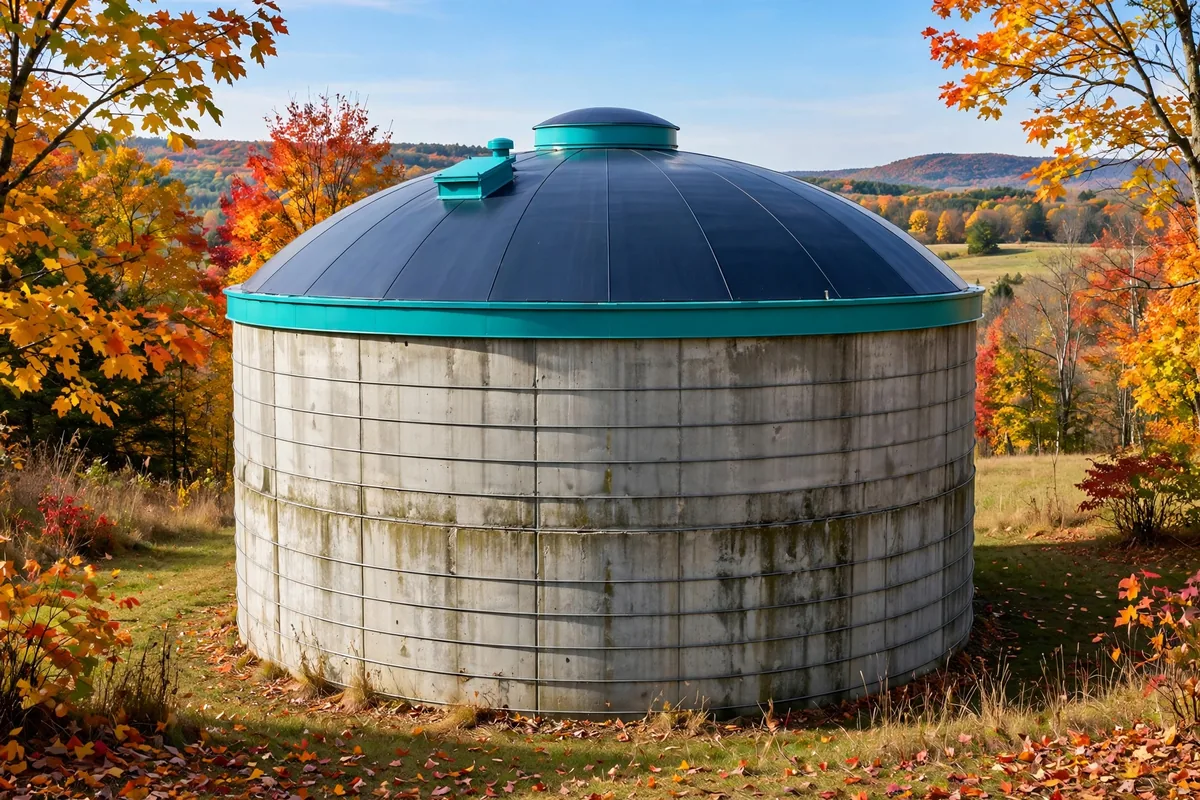 A concrete water tank
