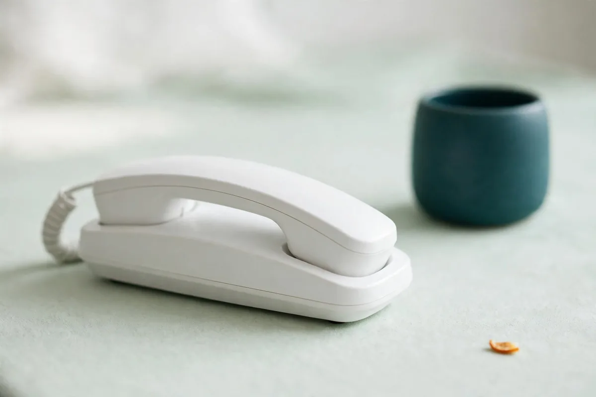 A desk phone