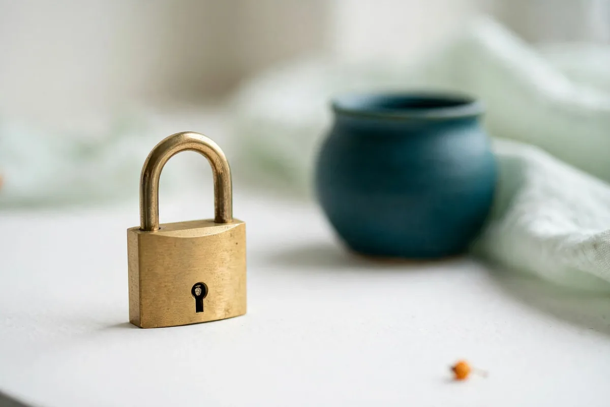 A padlock